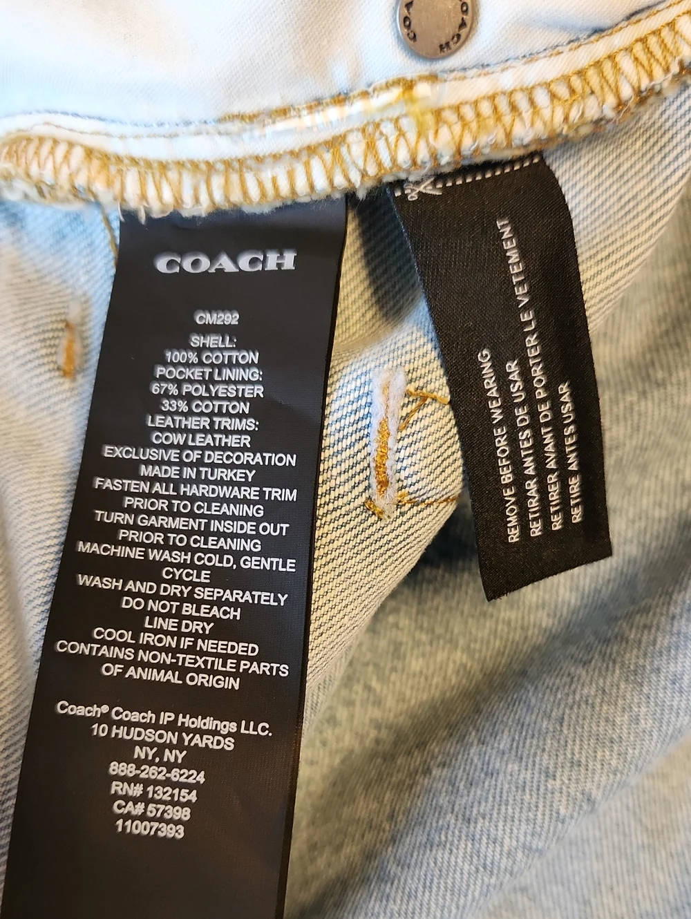 Coach Light Wash Denim Midi/maxi Plus Size 16 Skirt